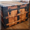 F54. Antique steamer trunk. 
